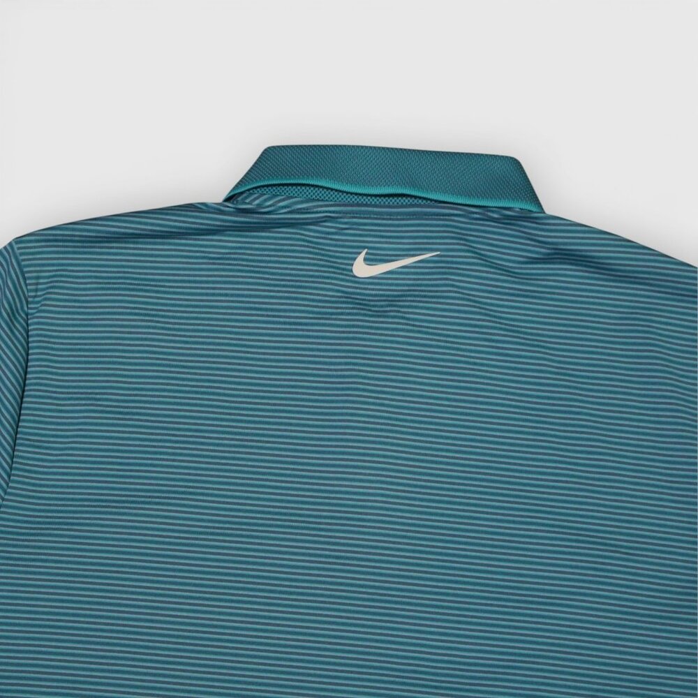 Nike Tour Mens Dri-FIT Golf Polo Shirt Small Striped Mineral Teal FZ7479-379 NEW - Picture 8 of 13